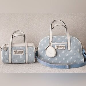 Juicy Couture Matching Duffel & Barrel Bag Set |Premium Free Gift Included